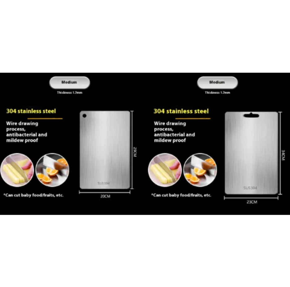 Double-Sided Stainless Steel Cutting Board