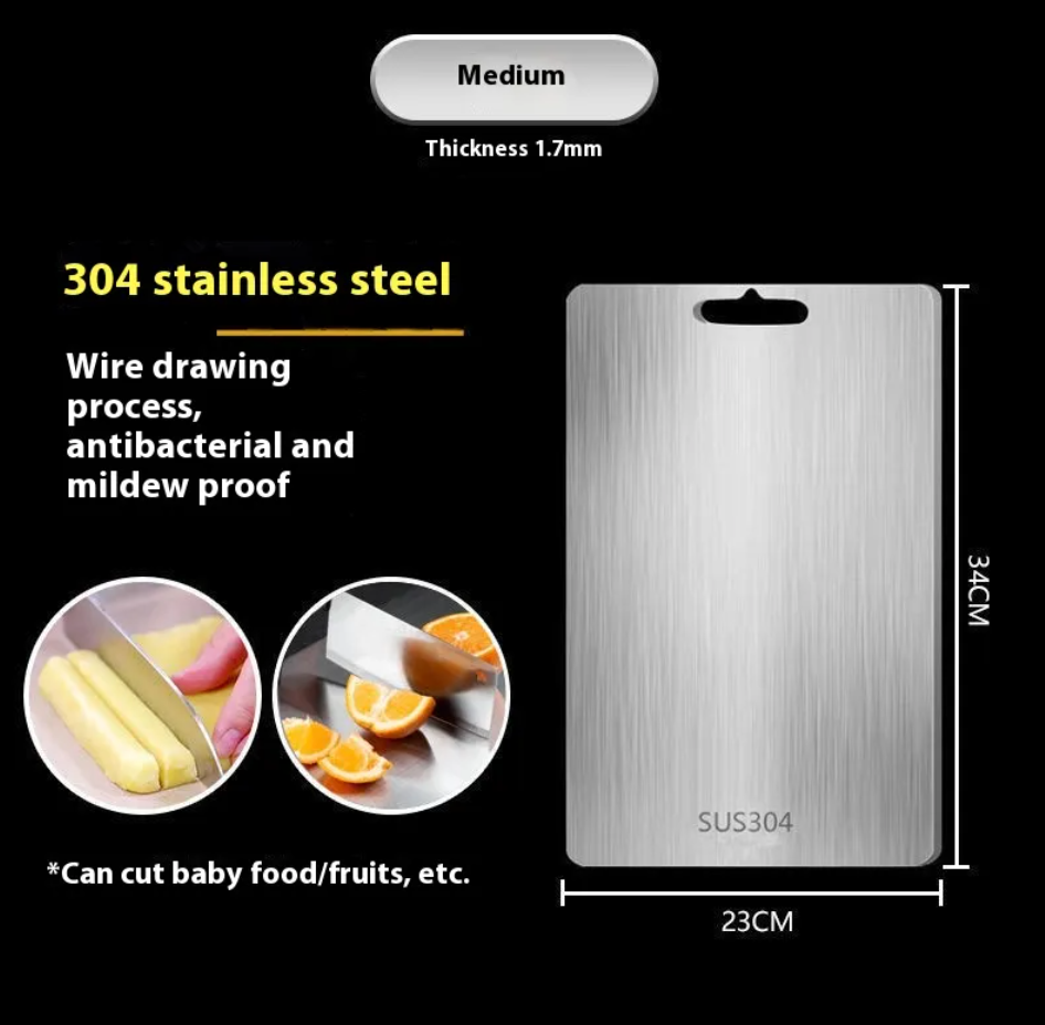 Double-Sided Stainless Steel Cutting Board