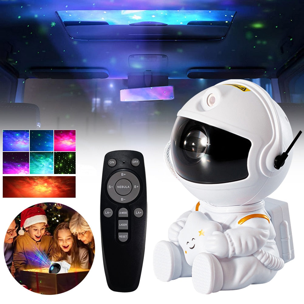 Astronaut Galaxy Projector Light – Space Ambiance for Any Room